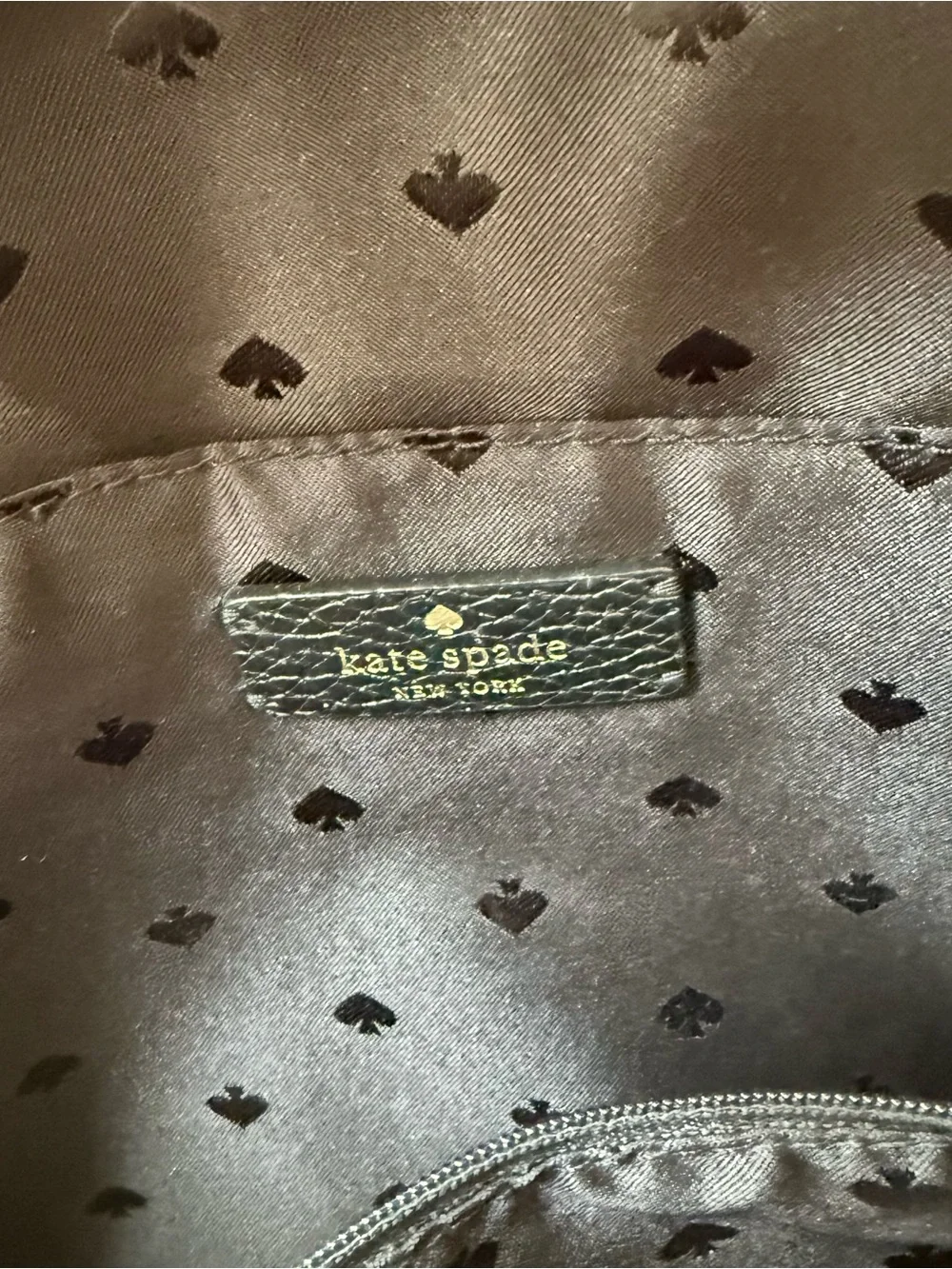 kate spade Karina Black Leather Small Backpack with Gold Hardware